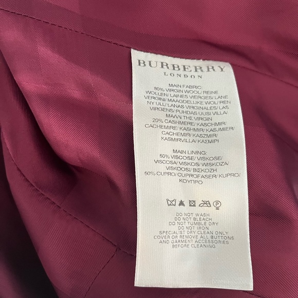 Burberry London Wool-Cashmere Double Breasted Coat - Picture 7 of 8